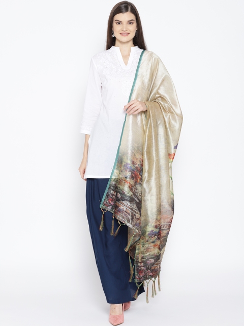 

Shaily Beige Printed Dupatta