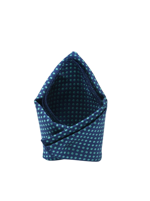 

Tossido Men Blue & Green Printed Pocket Square