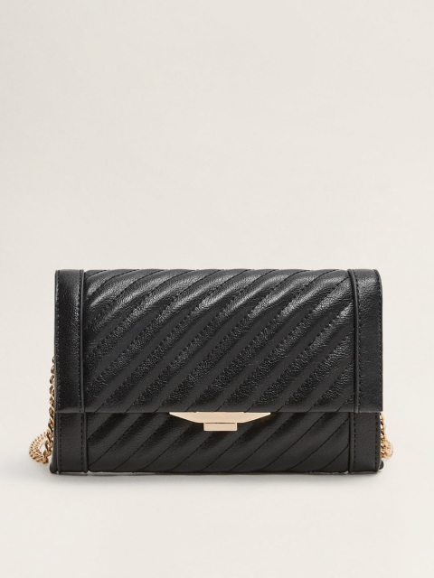

MANGO Black Quilted Clutch