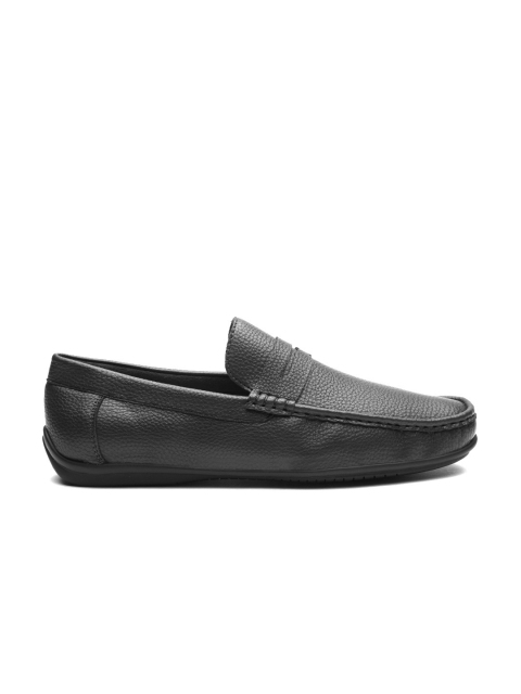 

Carlton London Men Black Textured Driving Shoes
