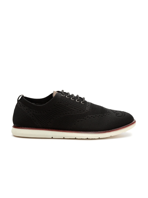 

Carlton London Men Black Woven Design Sneakers