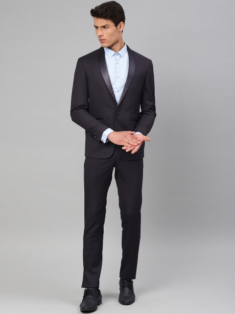 

Peter England Men Navy Blue Solid Neo Slim Fit Tuxedo Suit