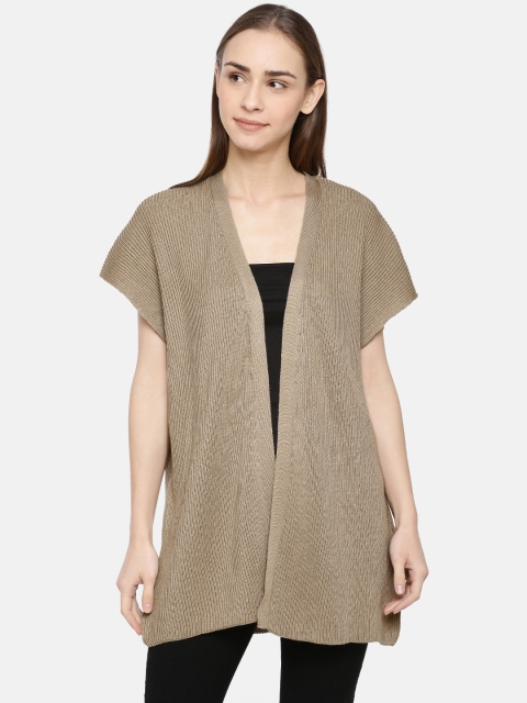 

American Eye Women Beige Solid Sweater