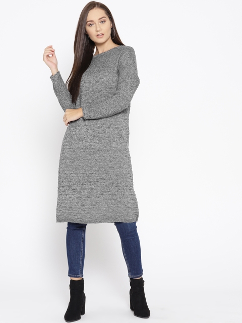 

American Eye Women Charcoal Longline Pullover