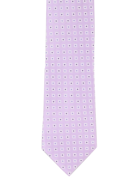 

Louis Philippe Lavender Silk Woven Design Broad Tie