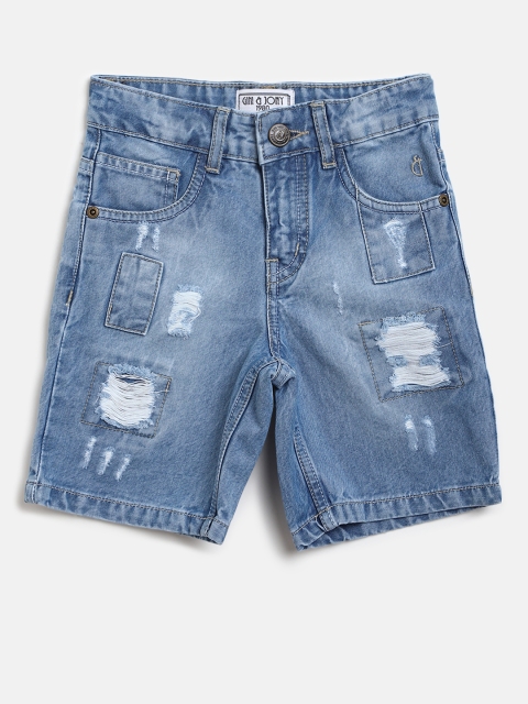 

Gini and Jony Boys Blue Washed Distressed Denim Shorts