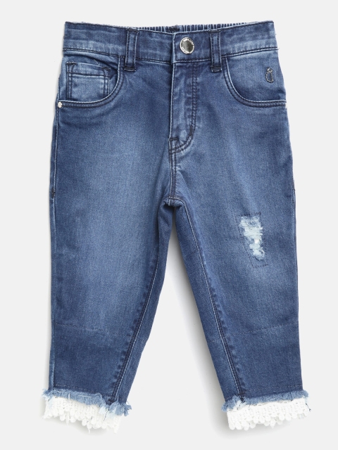 

Gini and Jony Girls Navy Blue Regular Fit Mid-Rise Clean Look Stretchable Jeans