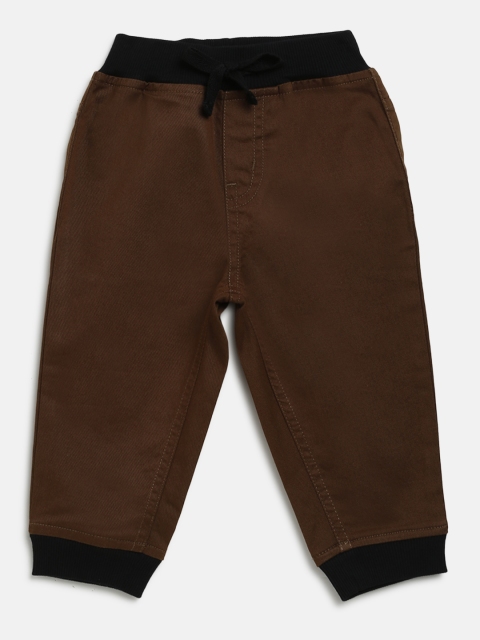 

Gini and Jony Boys Brown Regular Fit Solid Joggers