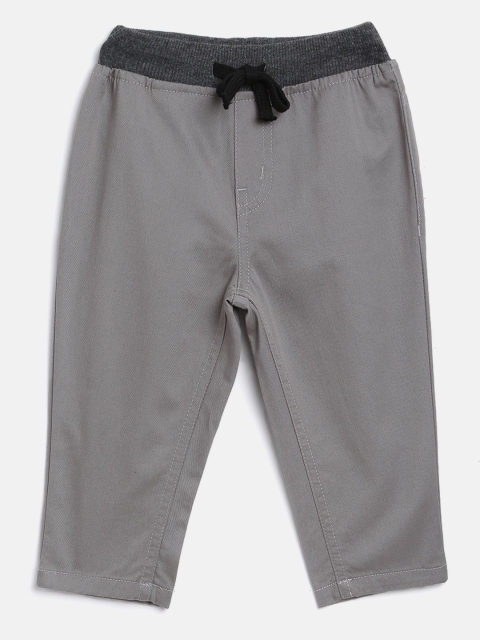 

Gini and Jony Boys Grey Regular Fit Solid Regular Trousers