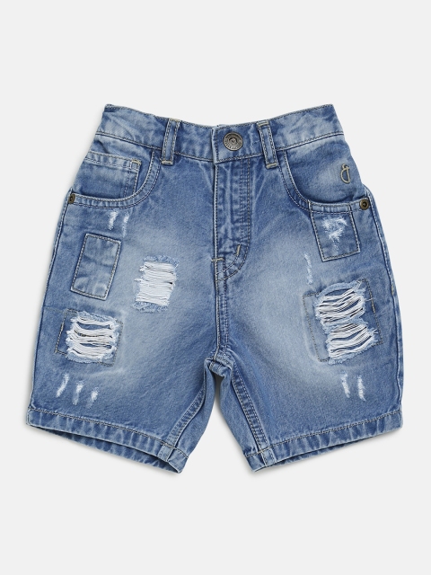

Gini and Jony Boys Blue Washed Distressed Denim Shorts