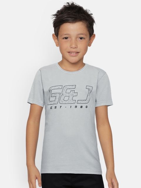 

Gini and Jony Boys Grey Printed Round Neck T-shirt