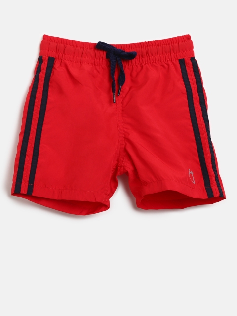 

Gini and Jony Boys Red Solid Regular Fit Shorts