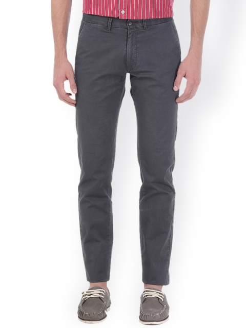 

Basics Grey Tapered Fit Chino Trousers