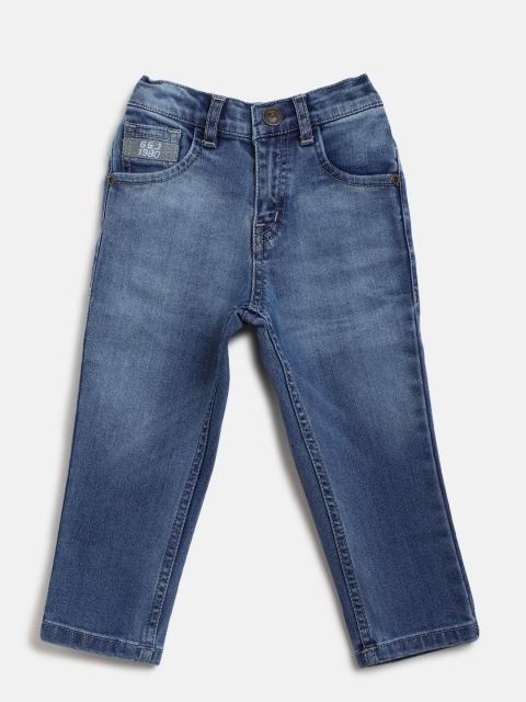

Gini and Jony Boys Blue Washed Regular Fit Mid-Rise Clean Look Stretchable Jeans