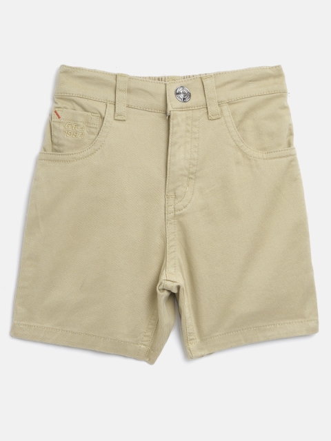 

Gini and Jony Boys Khaki Solid Regular Fit Shorts