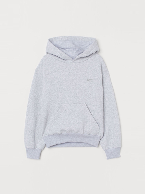 

H&M Girls Grey Hooded Sustainable Top