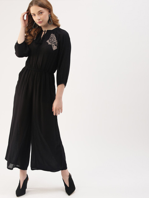 

DressBerry Women Black Solid Basic Jumpsuit