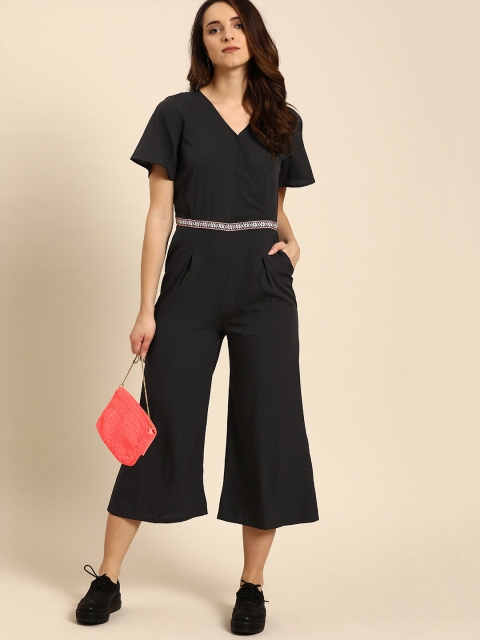 

DressBerry Women Black Solid Basic Jumpsuit