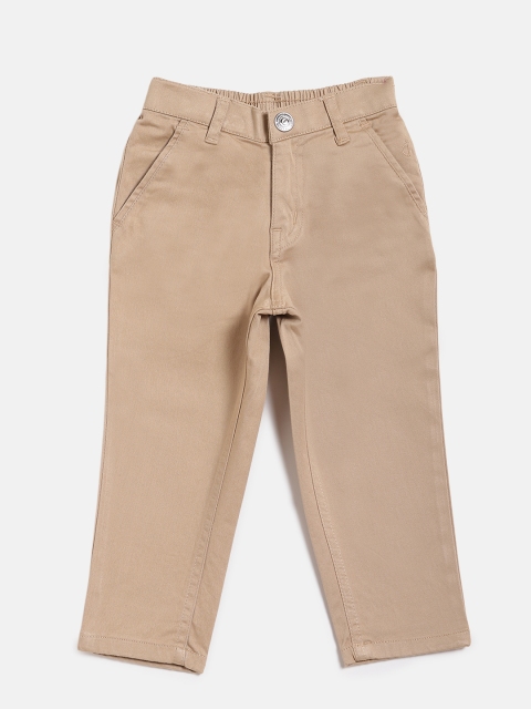 

Gini and Jony Boys Beige Regular Fit Solid Trousers