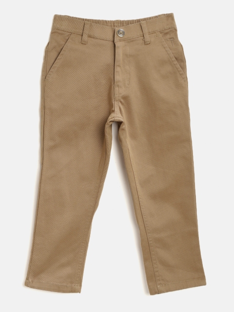 

Palm Tree Boys Khaki Regular Fit Solid Trousers