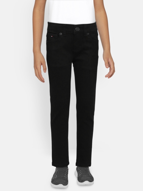 

Tommy Hilfiger Boys Black Slim Fit Mid-Rise Clean Look Stretchable Jeans