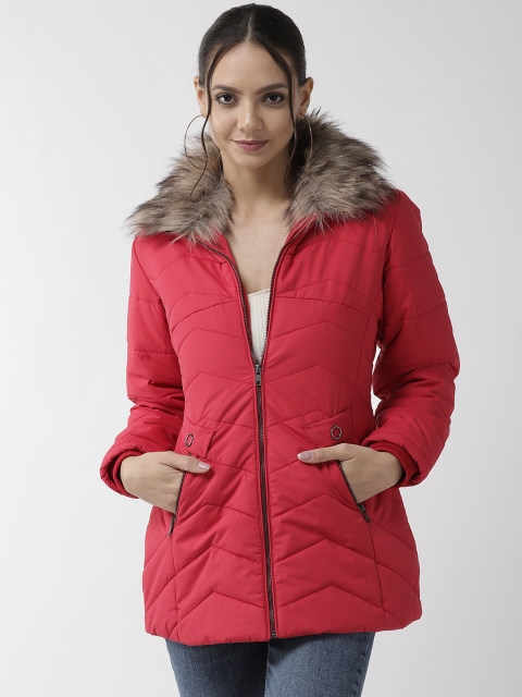 

Fort Collins Women Red Solid Padded Jacket