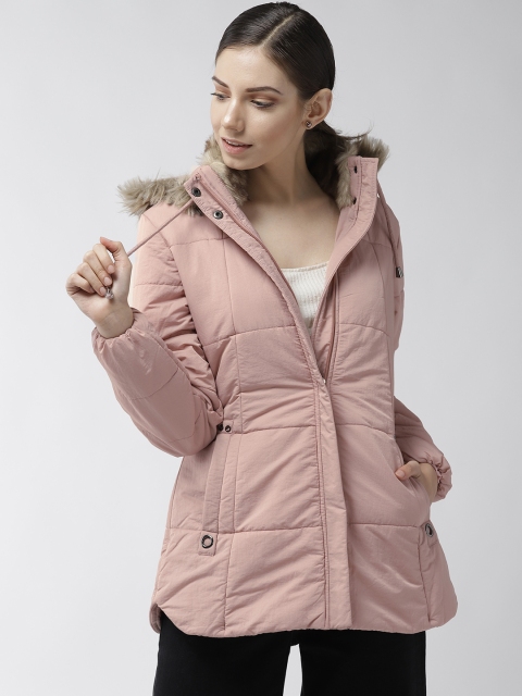 

Fort Collins Women Dusty Pink Solid Parka Jacket