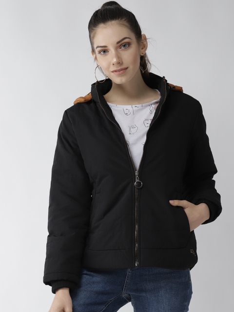 

Fort Collins Women Black Solid Hooded Padded Jacket