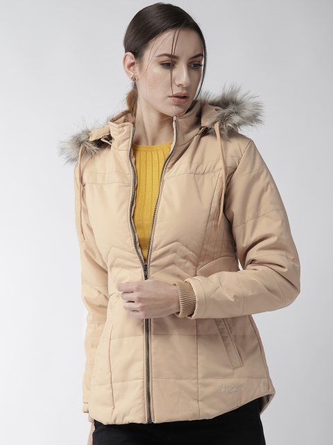 

Fort Collins Women Beige Solid Parka Jacket