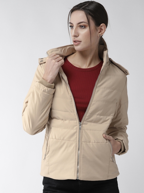

Fort Collins Women Beige Solid Parka Jacket