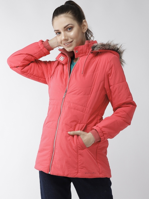 

Fort Collins Women Pink Solid Parka Jacket