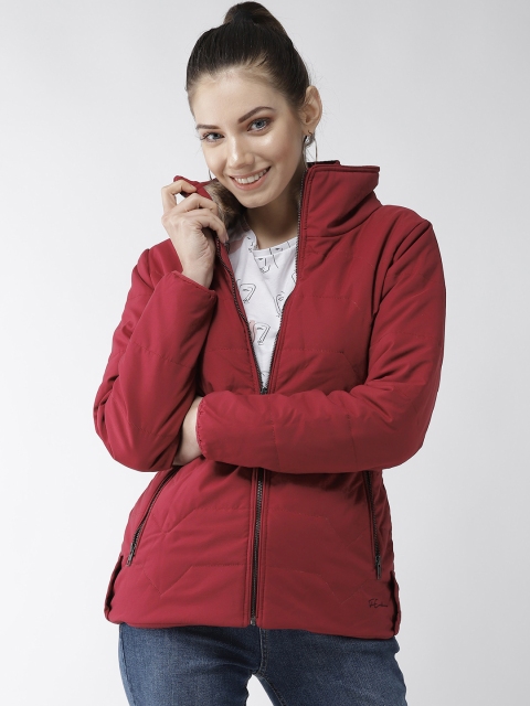 

Fort Collins Women Maroon Solid Padded Jacket