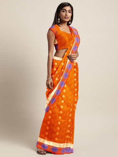 

The Chennai Silks Green & Pink Silk Cotton Striped Saree