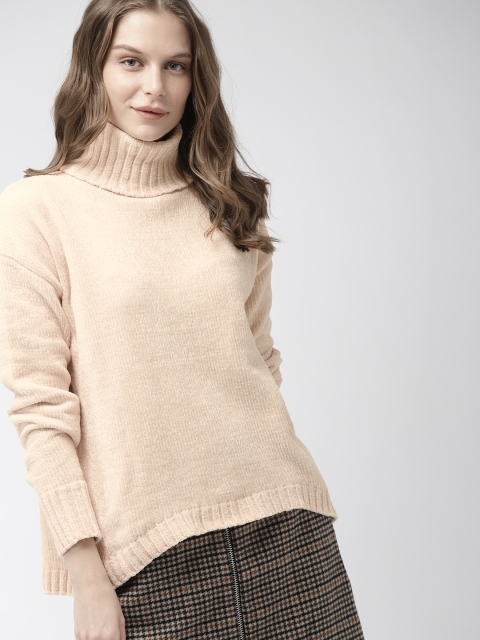 

FOREVER 21 Women Beige Solid Sweater