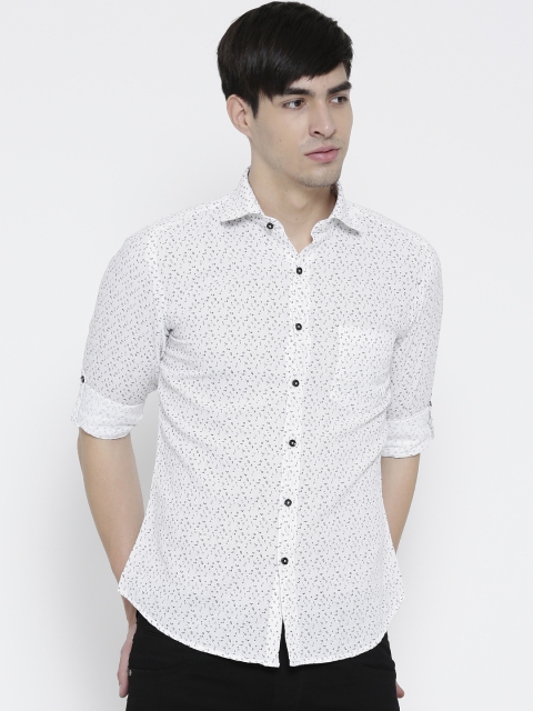 

Vercelli White Printed Casual Shirt
