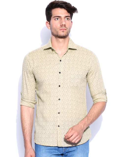 

Vercelli Beige Printed Casual Shirt