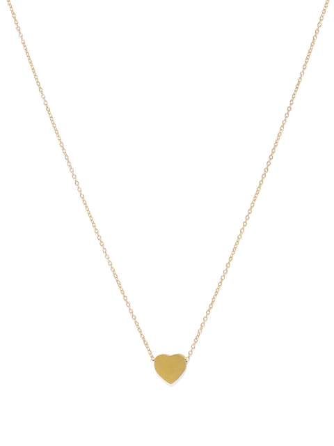 

Peora Women 18K Gold-Plated Heart Pendant With Chain