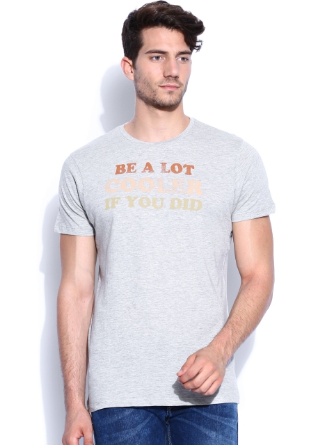 

Vercelli Grey Melange Printed T-shirt