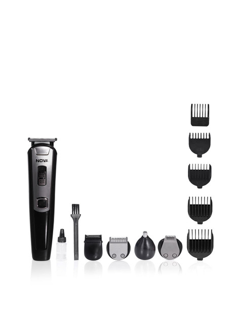 

NOVA Men NG-1153 Pro-Series Rechargeable All in One Multi Groomer - Silver-Toned & Black