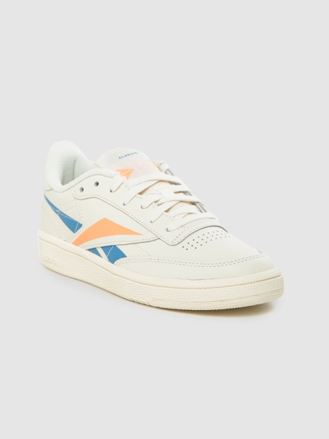 

Reebok Classic Women Off-White Printed Club C 85 Leather Sneakers