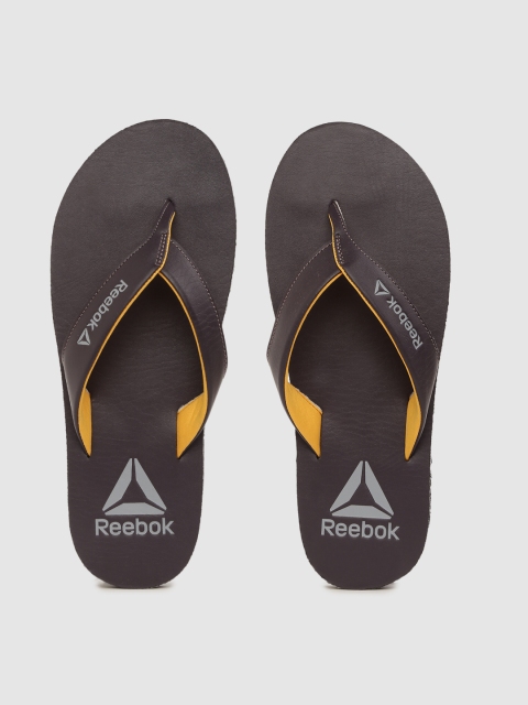 

Reebok Men Coffee Brown Advent LP Solid Thong Flip-Flops