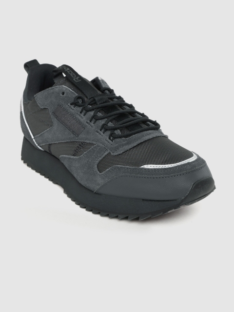 

Reebok Classic Men Charcoal Grey Solid Ripple Trail Sneakers