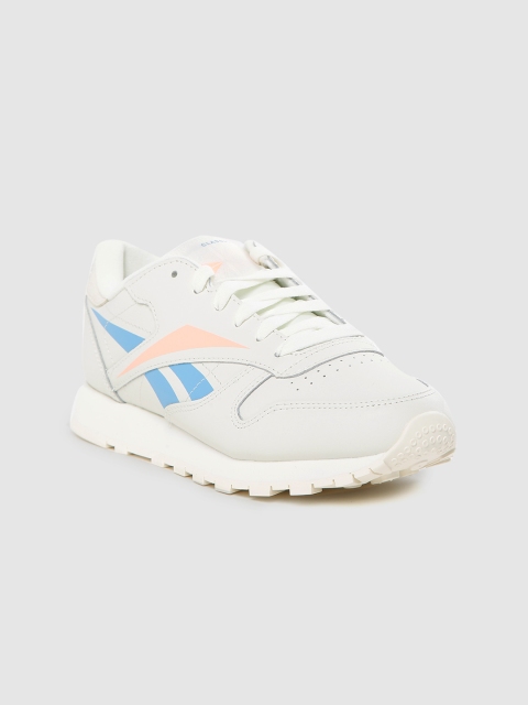 

Reebok Classic Women Off-White Printed Leather Sneakers