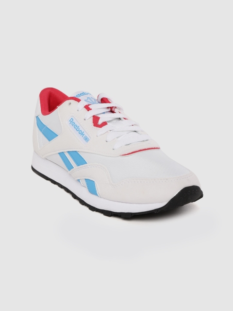 

Reebok Classic Women White & Blue Classic Nylon Sneakers
