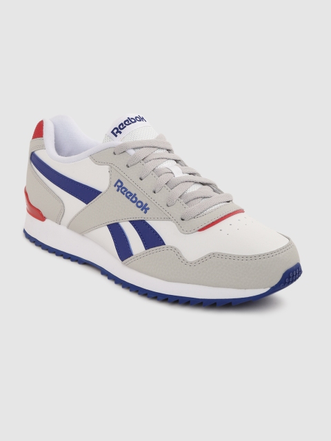 

Reebok Classic Men White & Blue Colourblocked Royal Glide RPLCLP Sneakers
