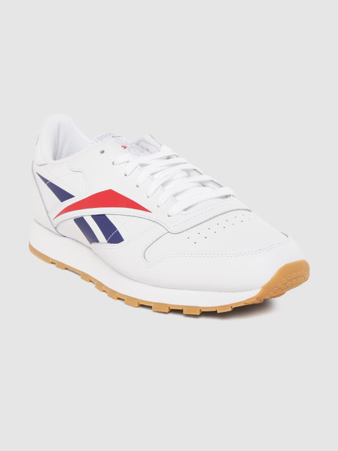 

Reebok Classic Men White Leather Vector Sneakers
