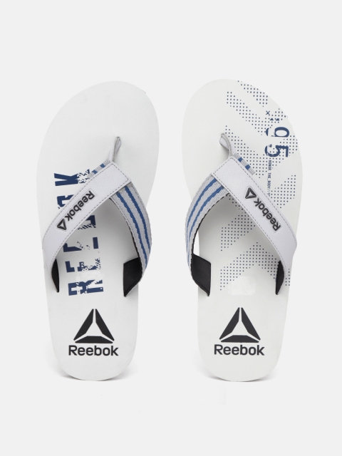 

Reebok Men Grey & Blue Striped Thong Flip-Flops