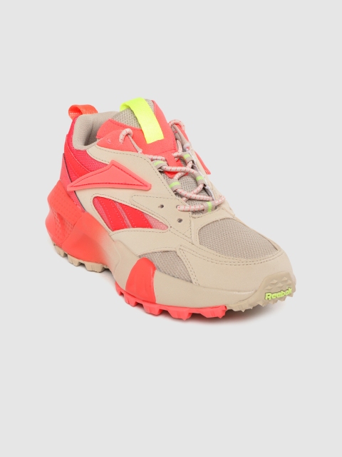 

Reebok Classic Women Beige & Coral Pink Solid Aztrek Double Mix Trail Sneakers