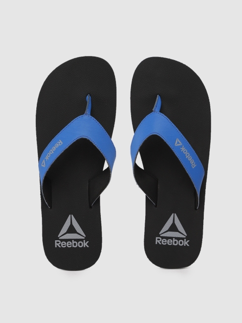 

Reebok Men Black & Blue Solid SUPERSOFT Thong Flip-Flops