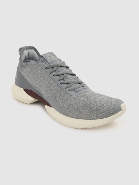 

Reebok Men Grey Solid Interrupted Sole Running Shoes